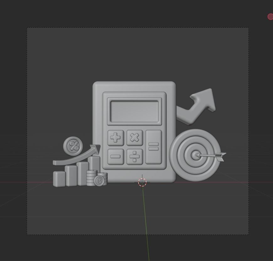 Investment 3d Illustration  Icon Pack 3D model_10
