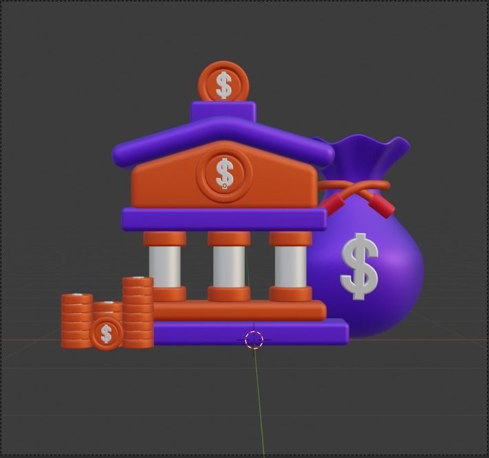 Investment 3d Illustration  Icon Pack 3D model_15