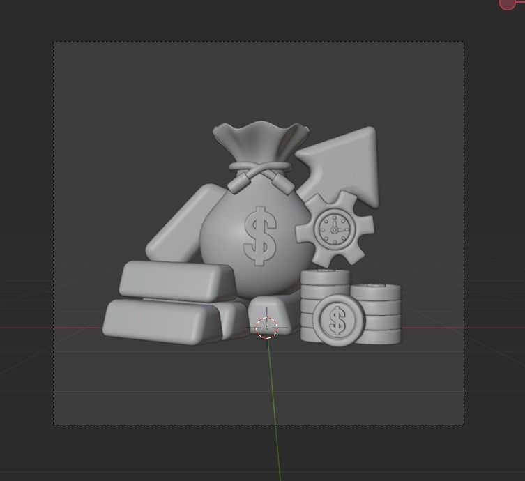 Investment 3d Illustration  Icon Pack 3D model_35