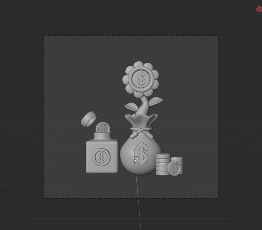 Investment 3d Illustration  Icon Pack 3D model_6