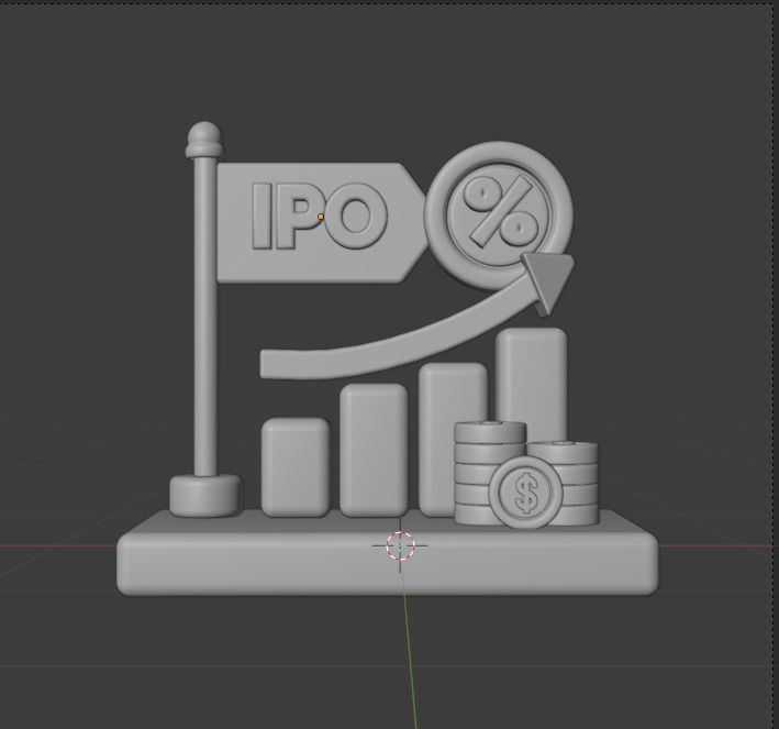 Investment 3d Illustration  Icon Pack 3D model_12