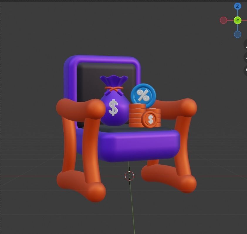 Investment 3d Illustration  Icon Pack 3D model_31