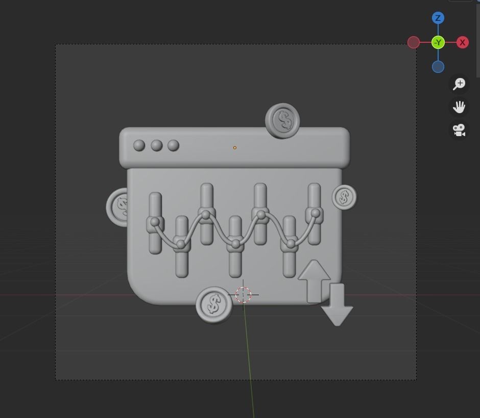 Investment 3d Illustration  Icon Pack 3D model_44