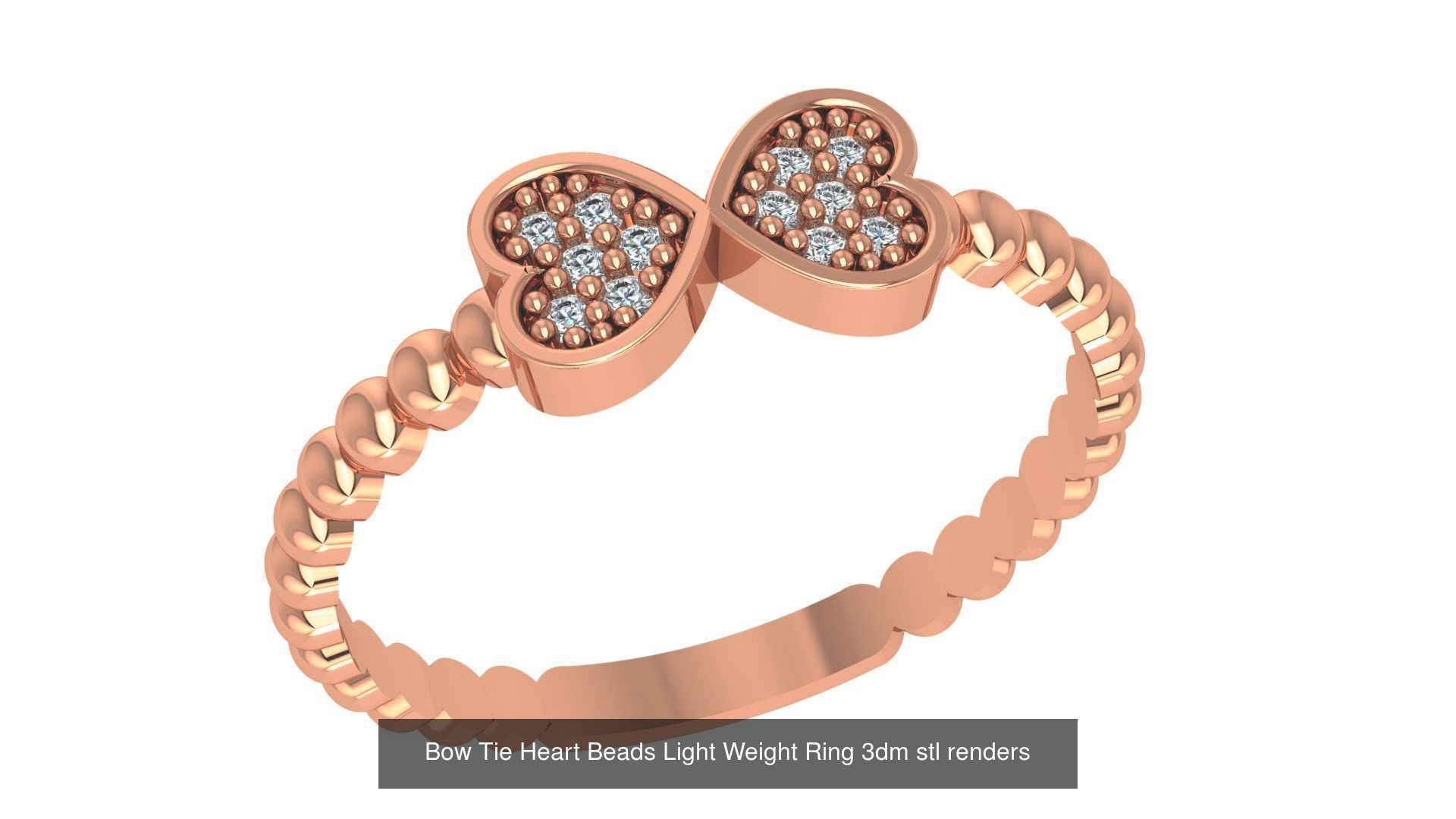 11 Bow tie High Jewelry Cocktail Ring 3dm stl renders details  3D Model Collection_5