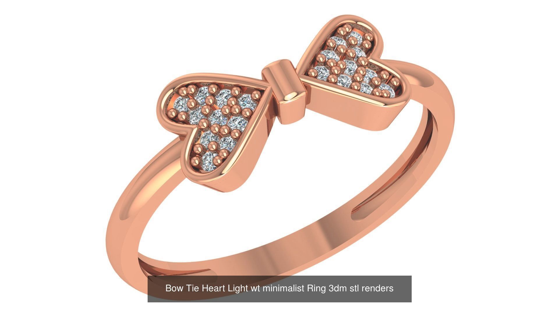 11 Bow tie High Jewelry Cocktail Ring 3dm stl renders details  3D Model Collection_9