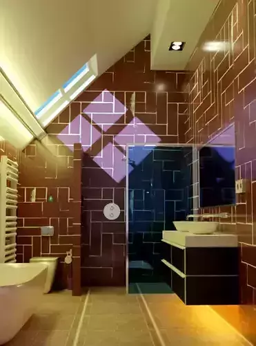 3D model of modern Bath room 3D model