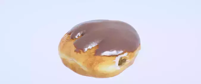 8k Chocolate Creme Filled Doughnut - 5 Levels of Detail Low-poly 3D model