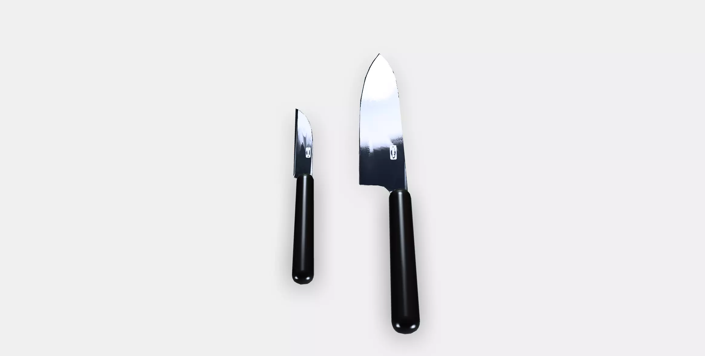 FORDUBBLA 2-piece knife set Low-poly 3D model_0