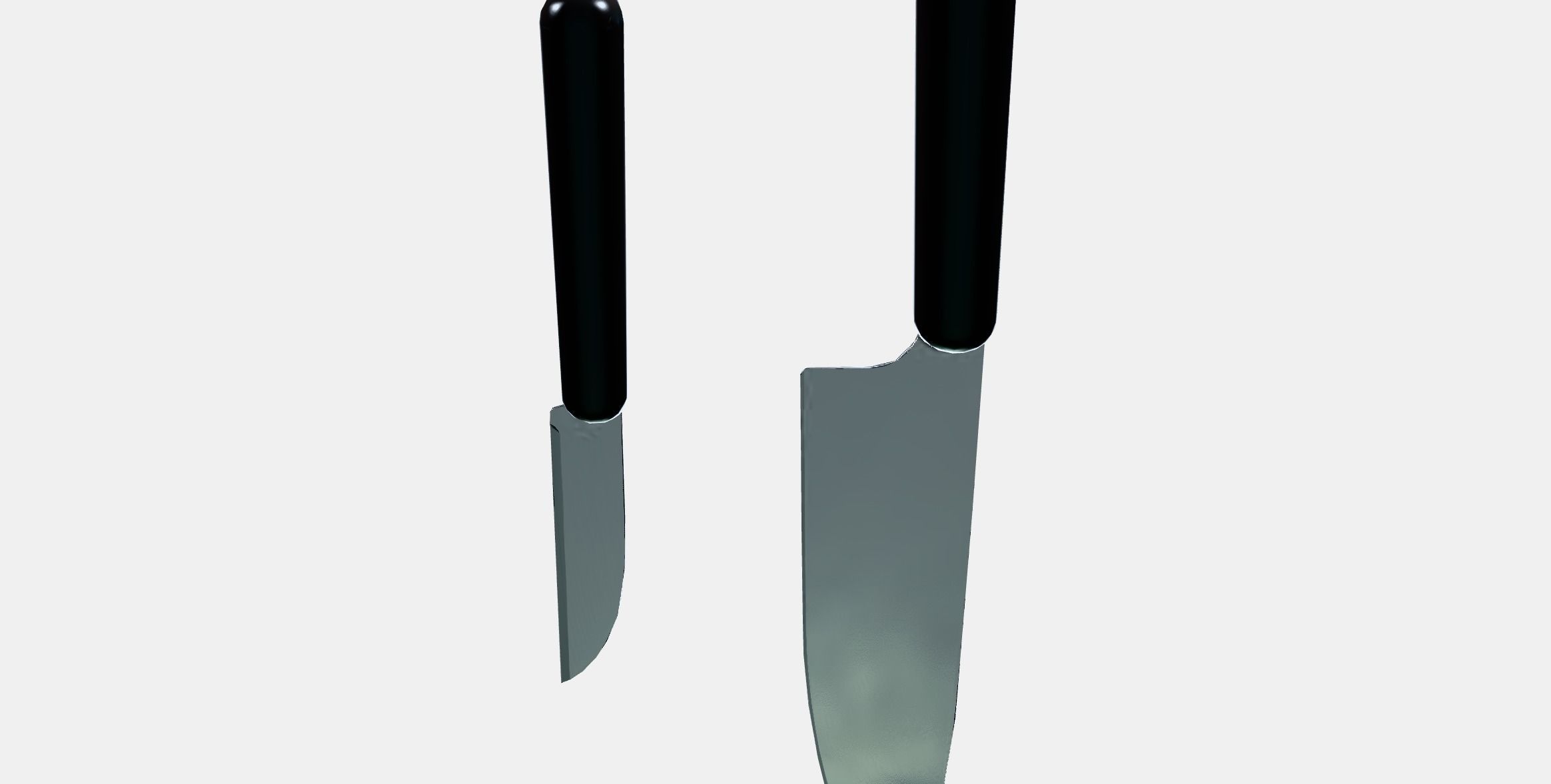 FORDUBBLA 2-piece knife set Low-poly 3D model_10