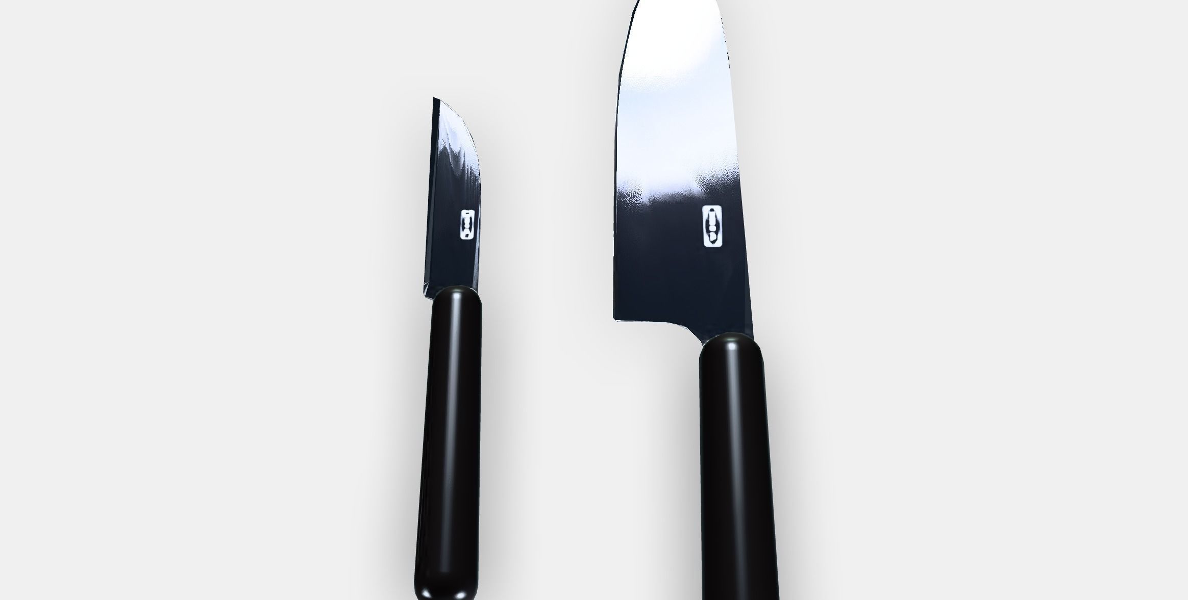 FORDUBBLA 2-piece knife set Low-poly 3D model_4