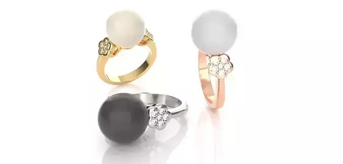 Pearl Flower Ring