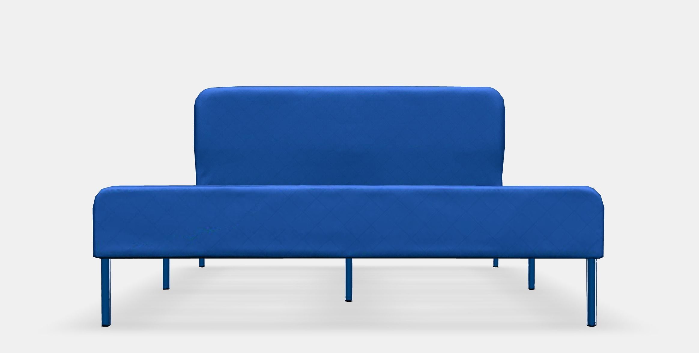 SLATTUM Upholstered bed frame 1 Low-poly 3D model_12