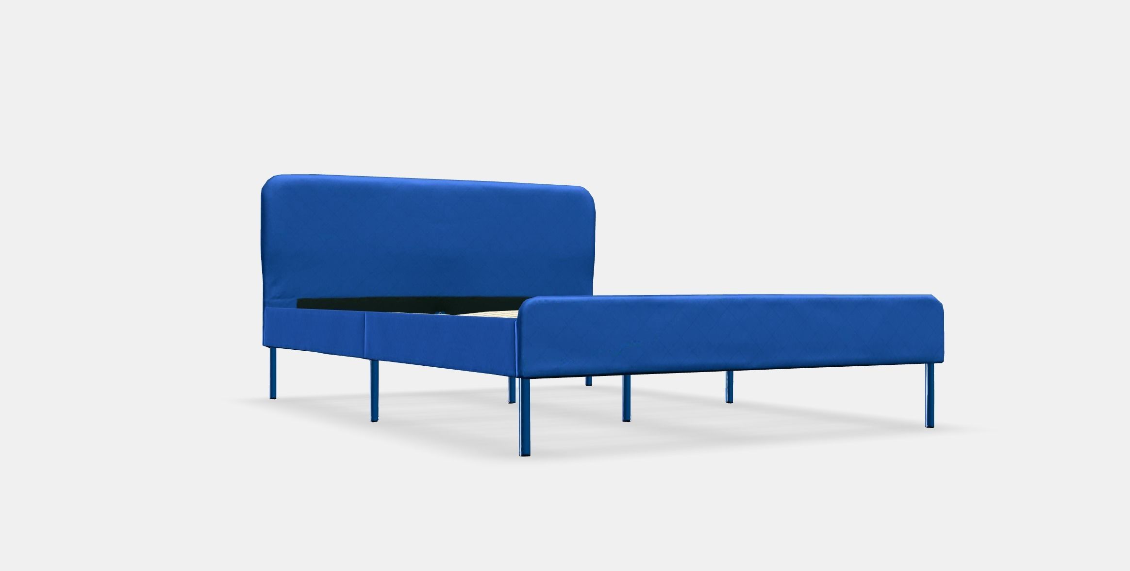 SLATTUM Upholstered bed frame 1 Low-poly 3D model_7