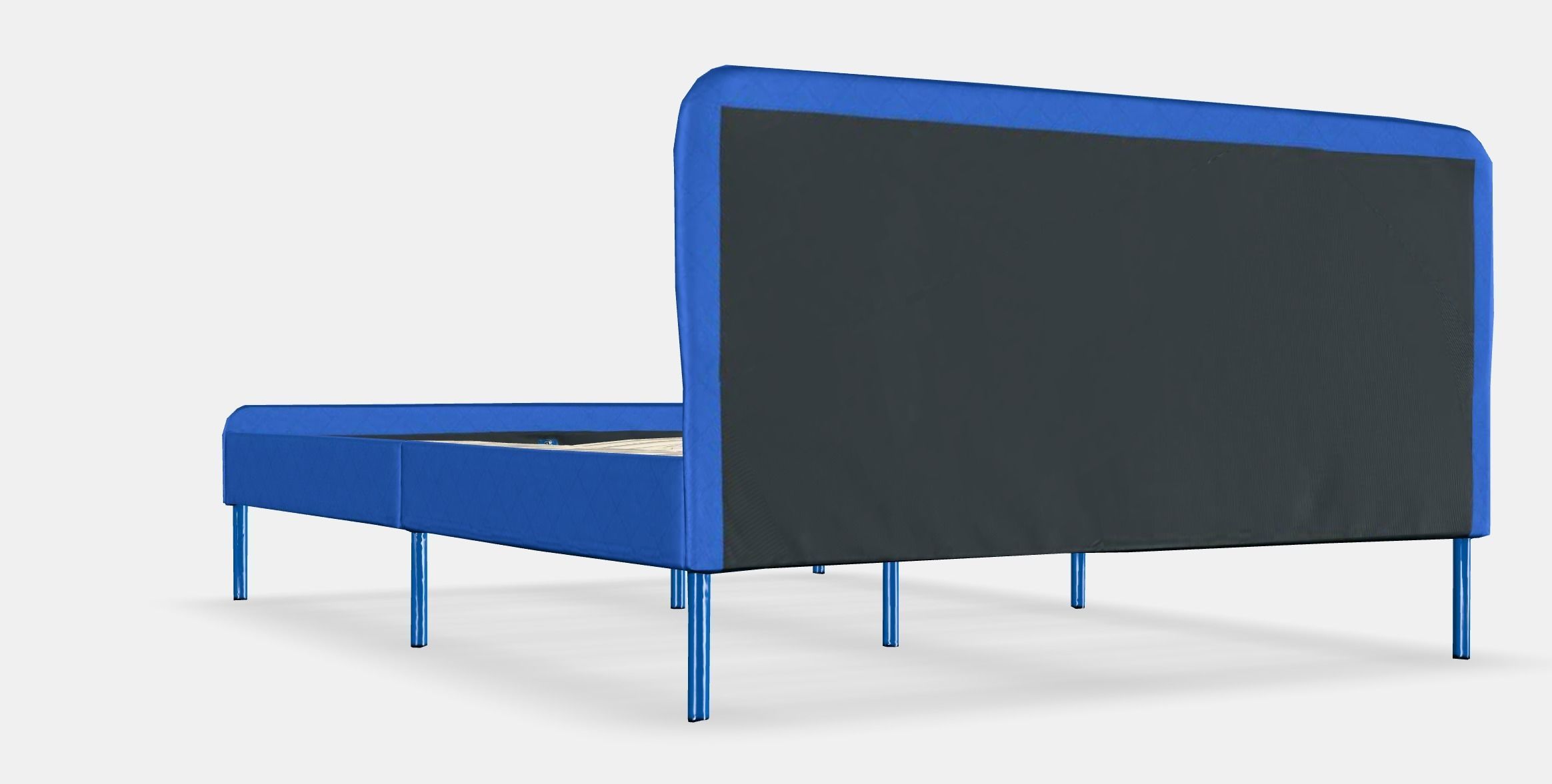 SLATTUM Upholstered bed frame 1 Low-poly 3D model_4