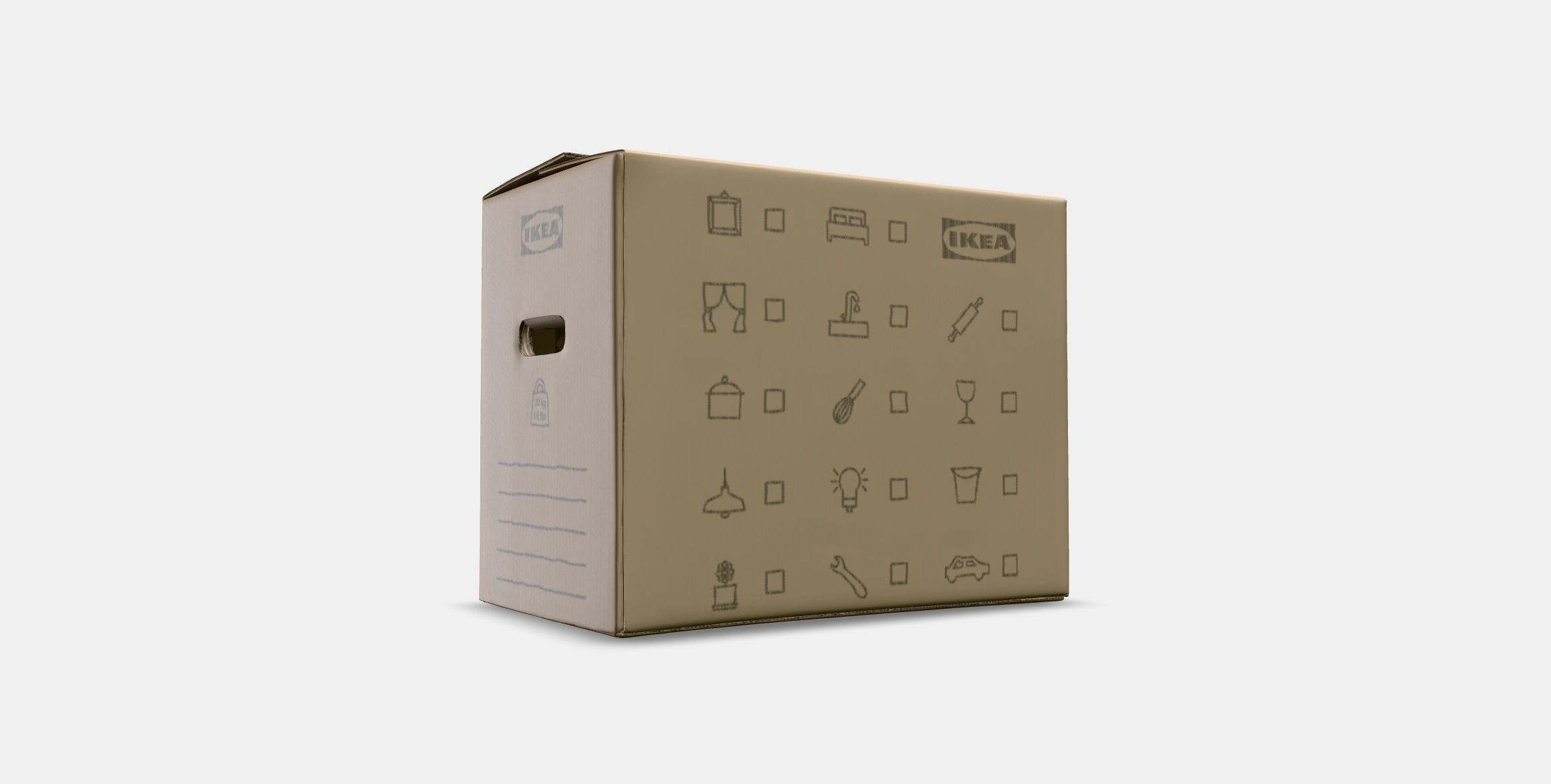 DUNDERGUBBE Moving box Low-poly 3D model_2