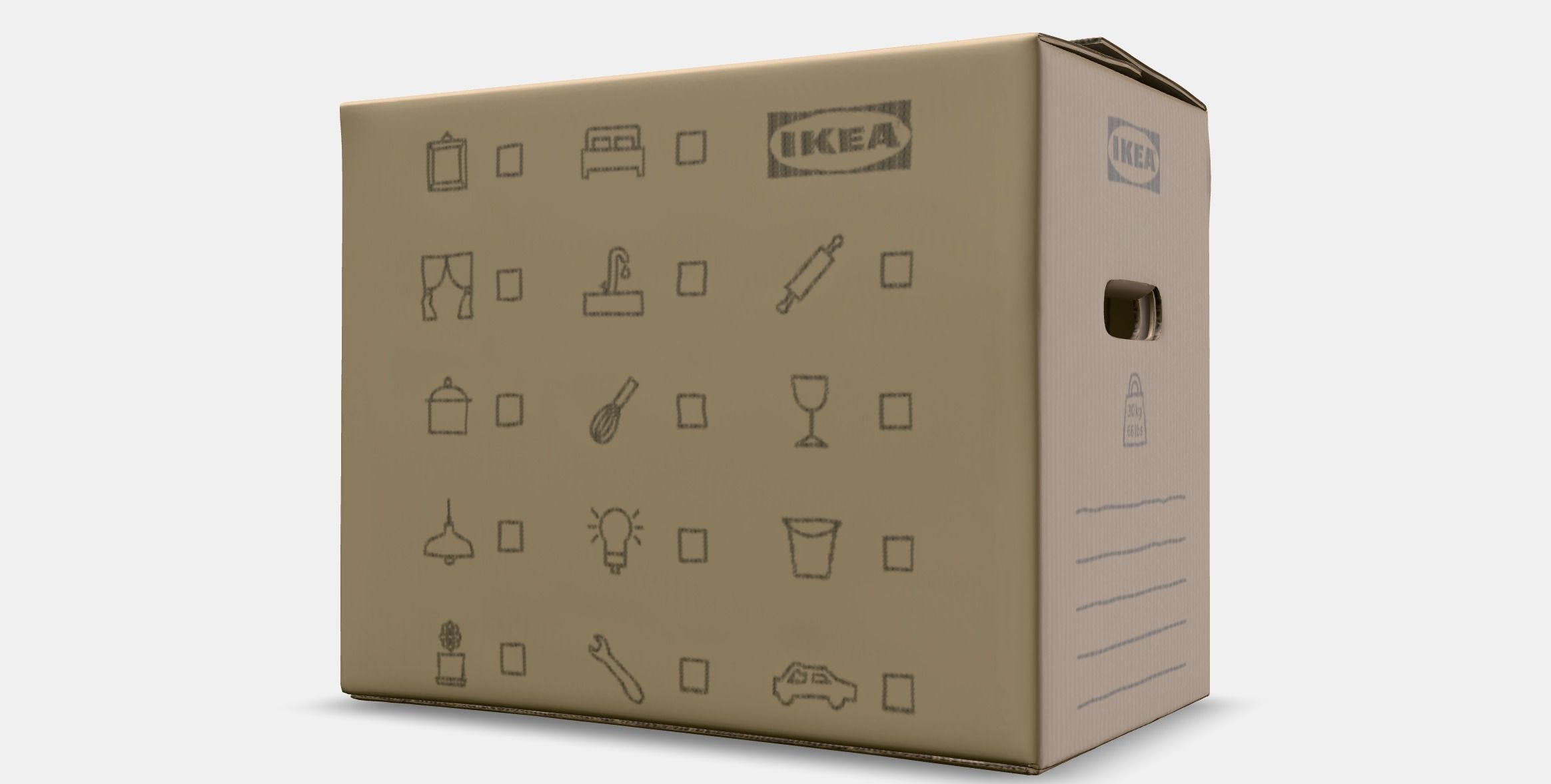 DUNDERGUBBE Moving box Low-poly 3D model_14