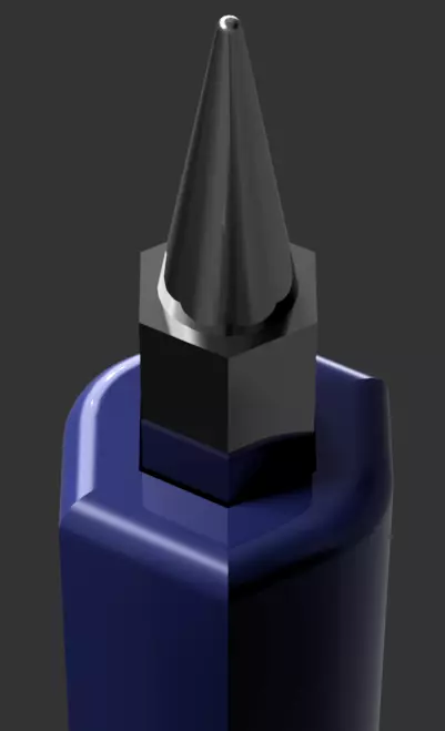 ACRYLIC NAIL DOTTING TOOL with BITS For Nail Techs 3D print model_0