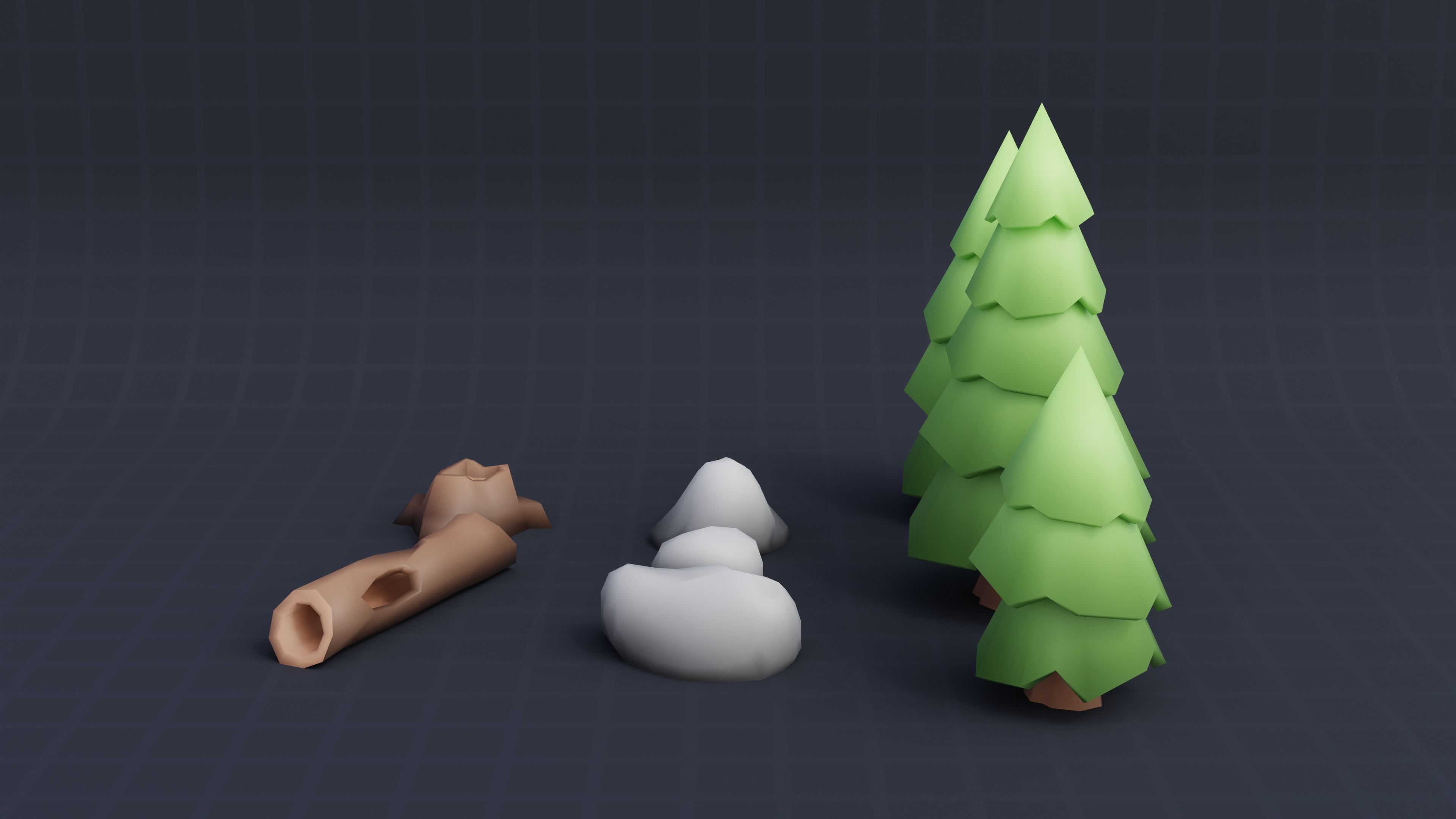 Stylized Environment Pack Free low-poly 3D model_1