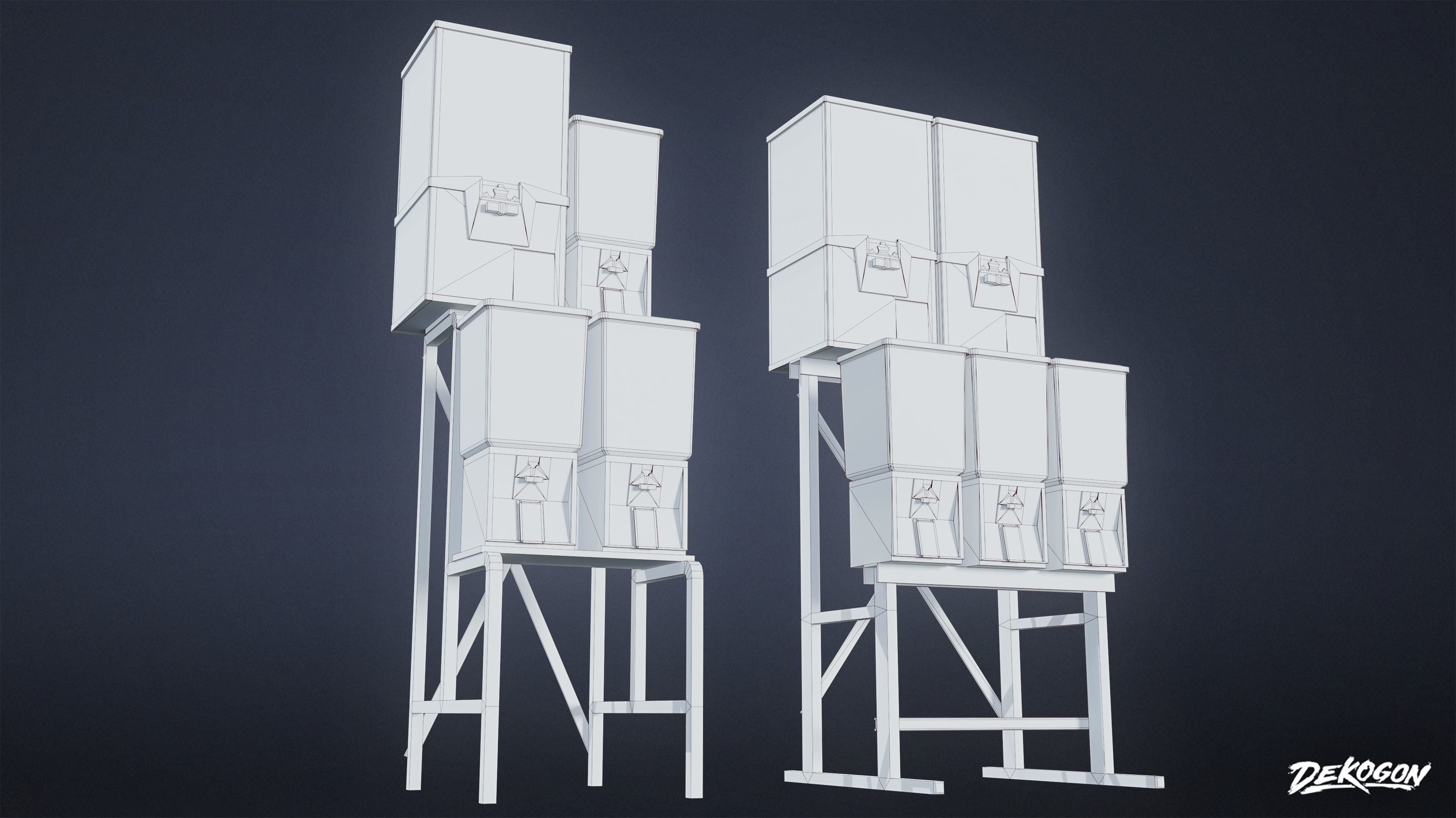 SUBURBS - Candy Dispenser 02 - LOW POLY AND NANITE Low-poly 3D model_9