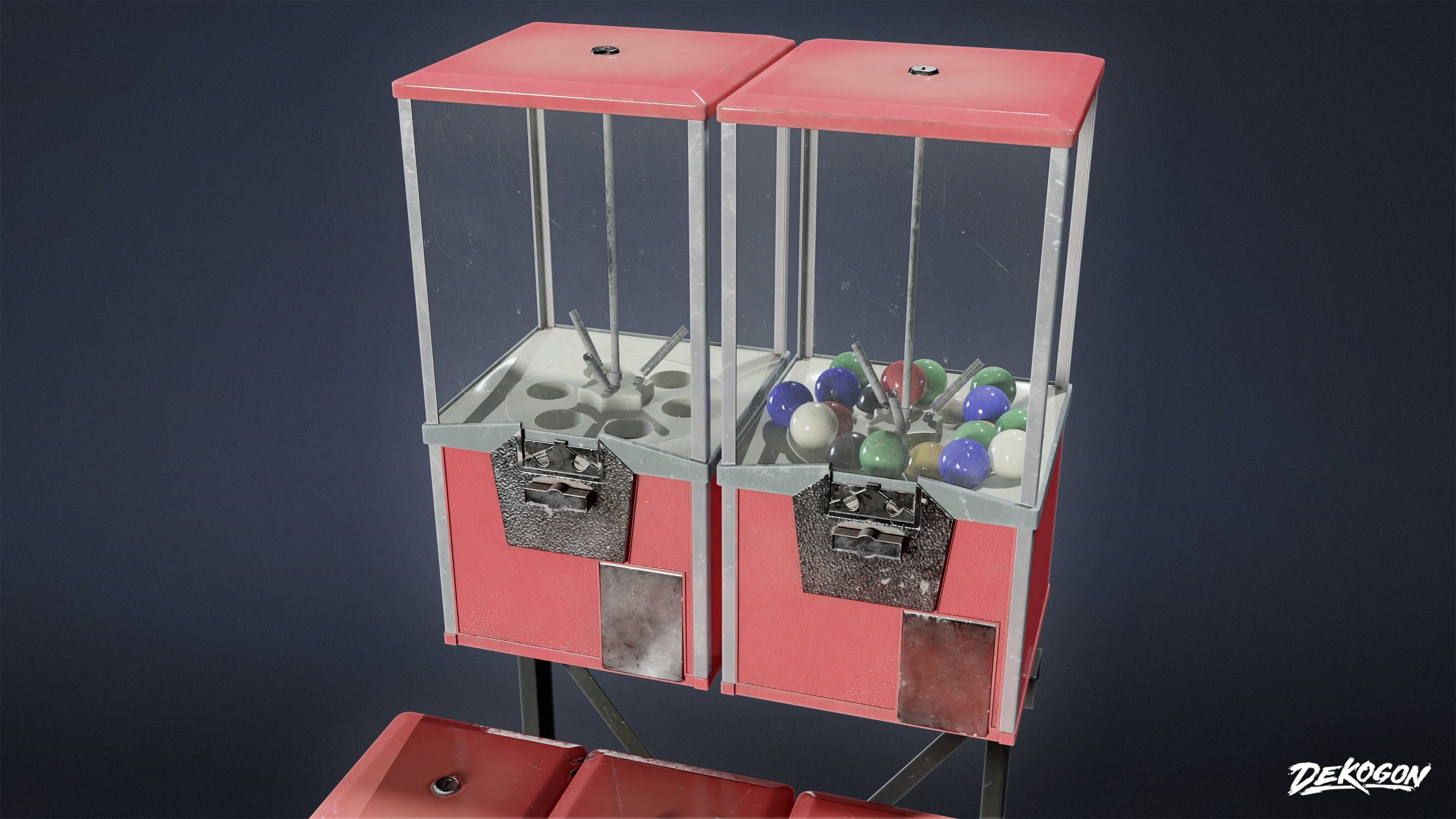 SUBURBS - Candy Dispenser 02 - LOW POLY AND NANITE Low-poly 3D model_5