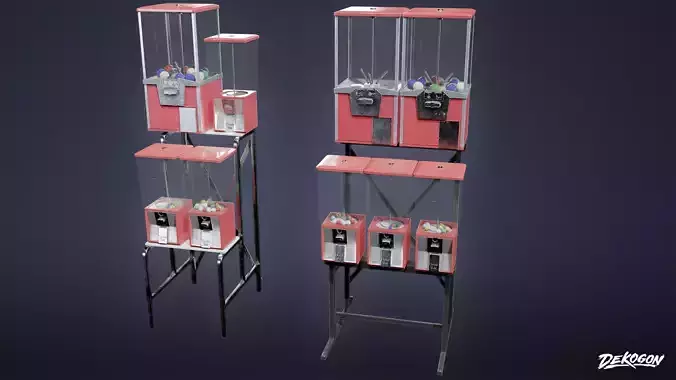 SUBURBS - Candy Dispenser 02 - LOW POLY AND NANITE