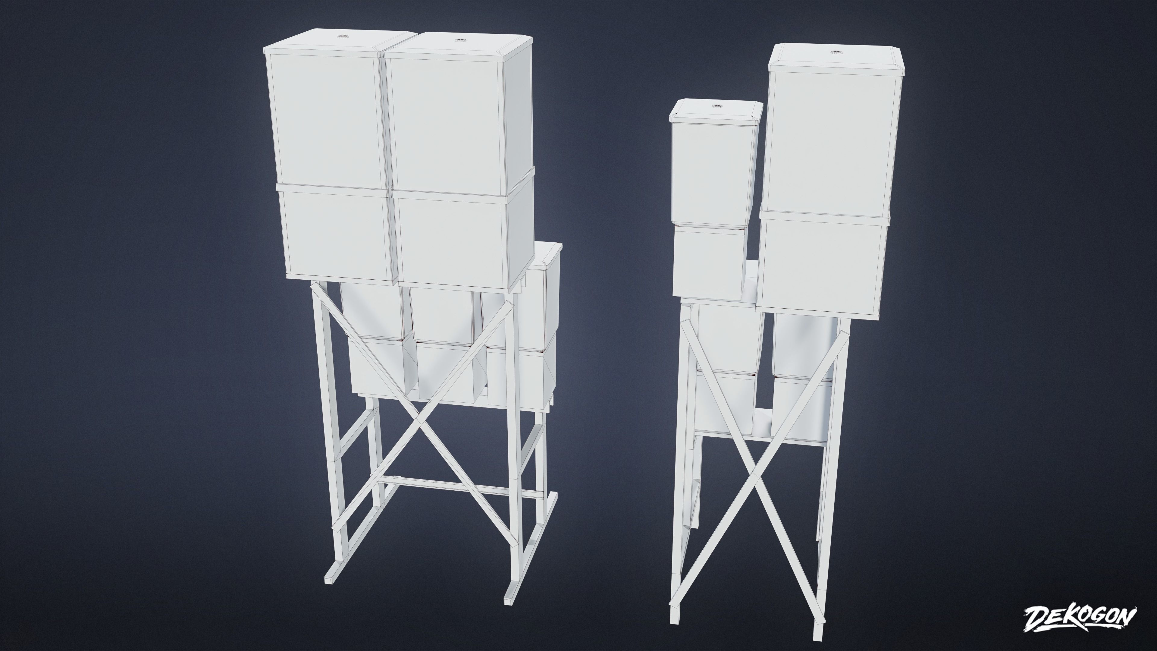 SUBURBS - Candy Dispenser 02 - LOW POLY AND NANITE Low-poly 3D model_8