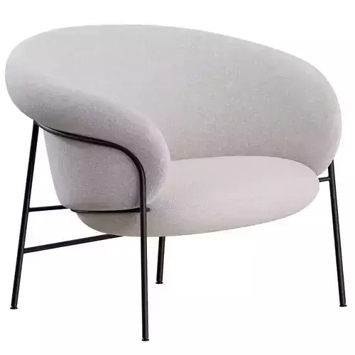 Ginger Armchair Metal by Ondarreta