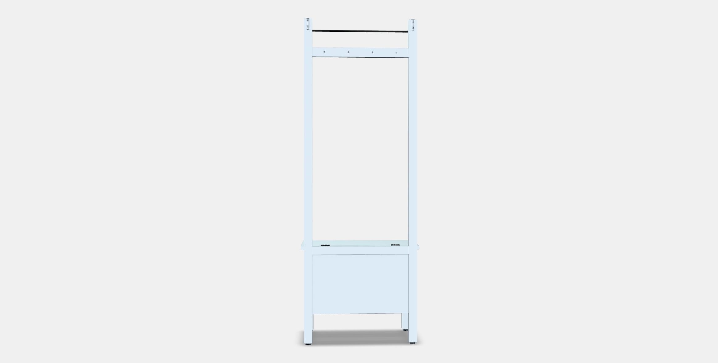 HEMNES Storage bench w towel rail-4 hooks Low-poly 3D model_14
