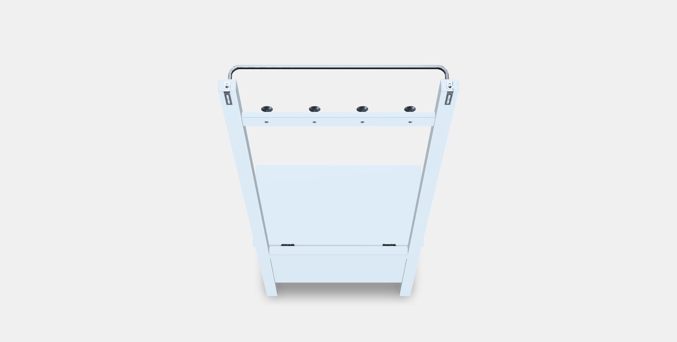 HEMNES Storage bench w towel rail-4 hooks Low-poly 3D model_5