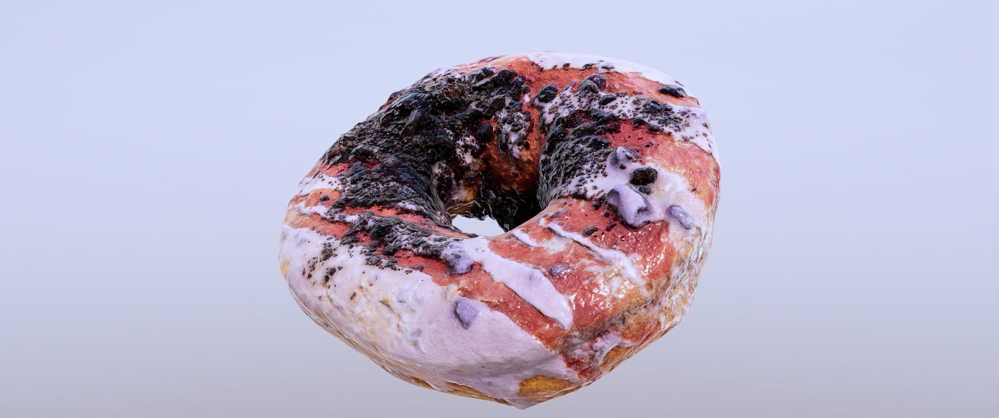 8k Glazed Strawberry and Cookie Sprinkle Doughtnut - 5 LODs Low-poly 3D model_2