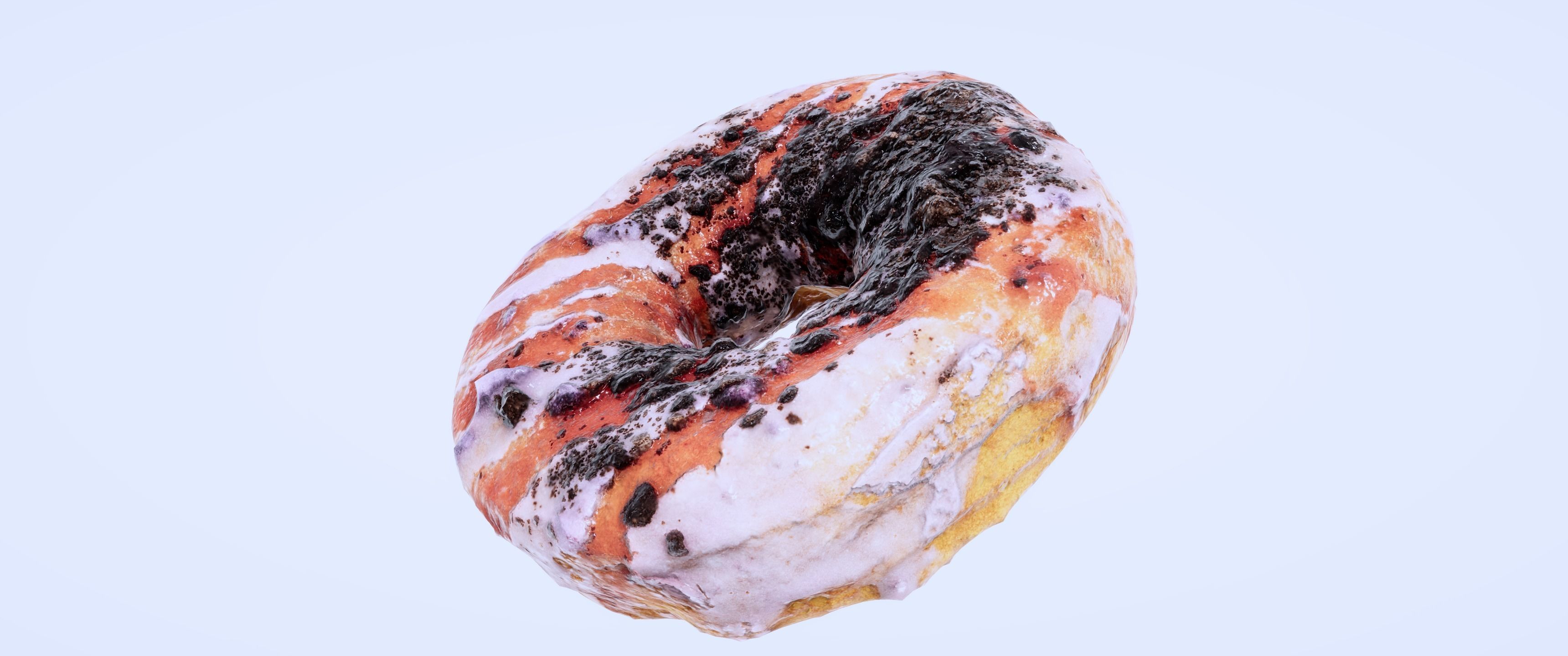 8k Glazed Strawberry and Cookie Sprinkle Doughtnut - 5 LODs Low-poly 3D model_1