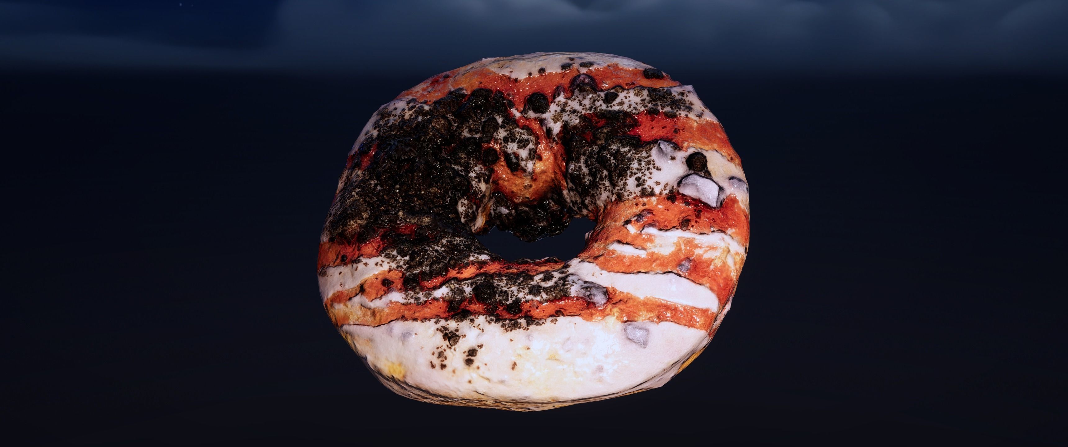 8k Glazed Strawberry and Cookie Sprinkle Doughtnut - 5 LODs Low-poly 3D model_6