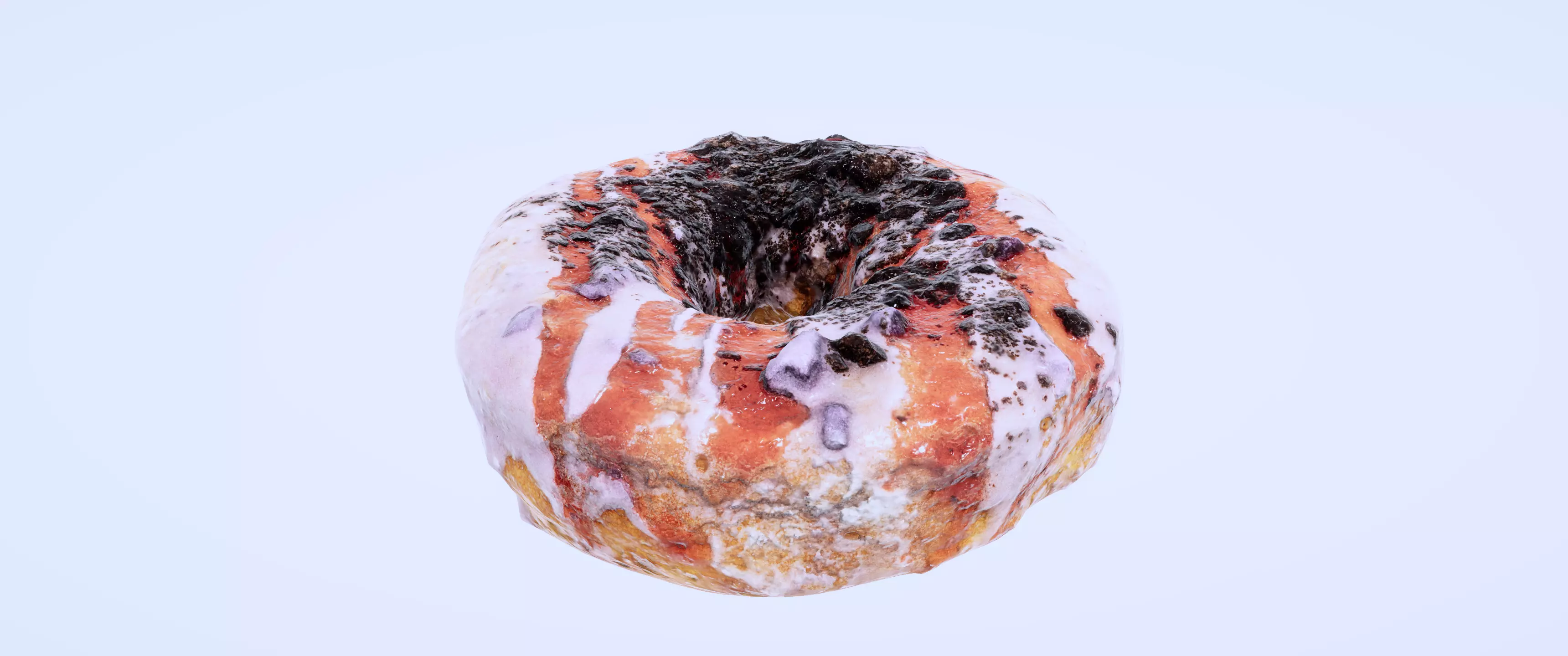 8k Glazed Strawberry and Cookie Sprinkle Doughtnut - 5 LODs Low-poly 3D model_0