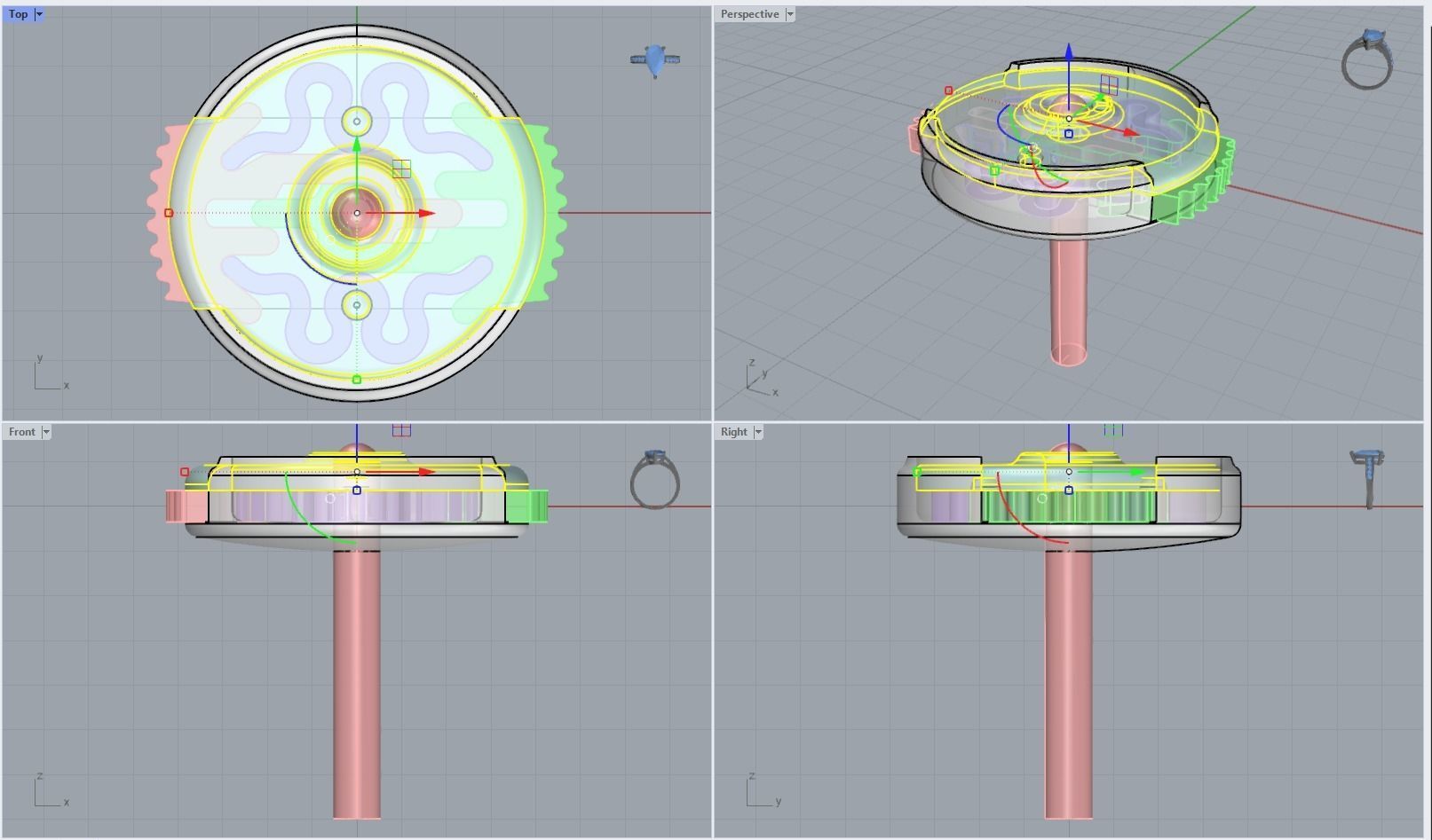 Lock for earrings  3D print model_5