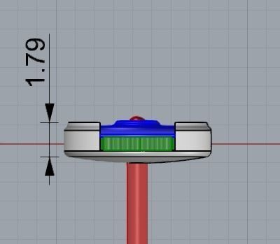 Lock for earrings  3D print model_2