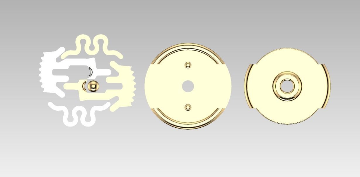 Lock for earrings  3D print model_7