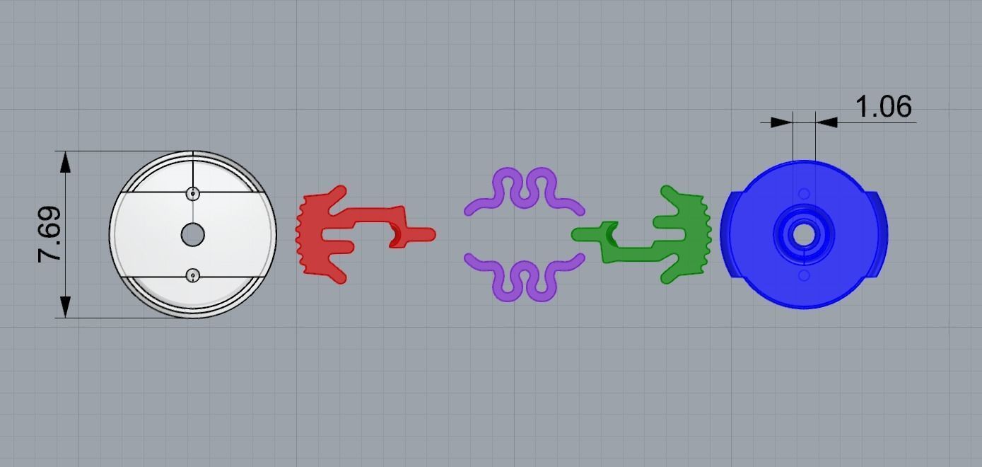 Lock for earrings  3D print model_4