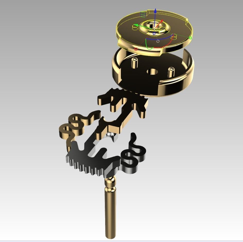 Lock for earrings  3D print model_8