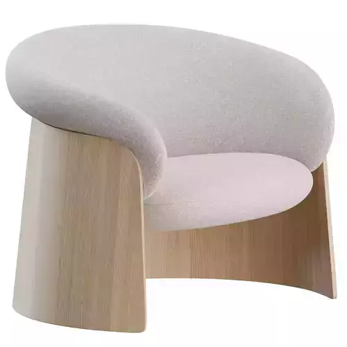 Ginger Armchair Wood by Ondarreta