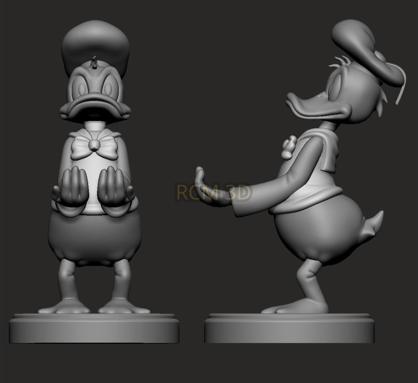 Donald Duck joystick holder  3D print model_5