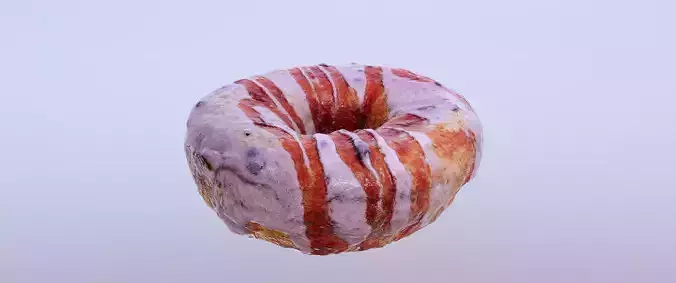 8k Blueberry Glazed Doughnut - 5 Levels of Detail