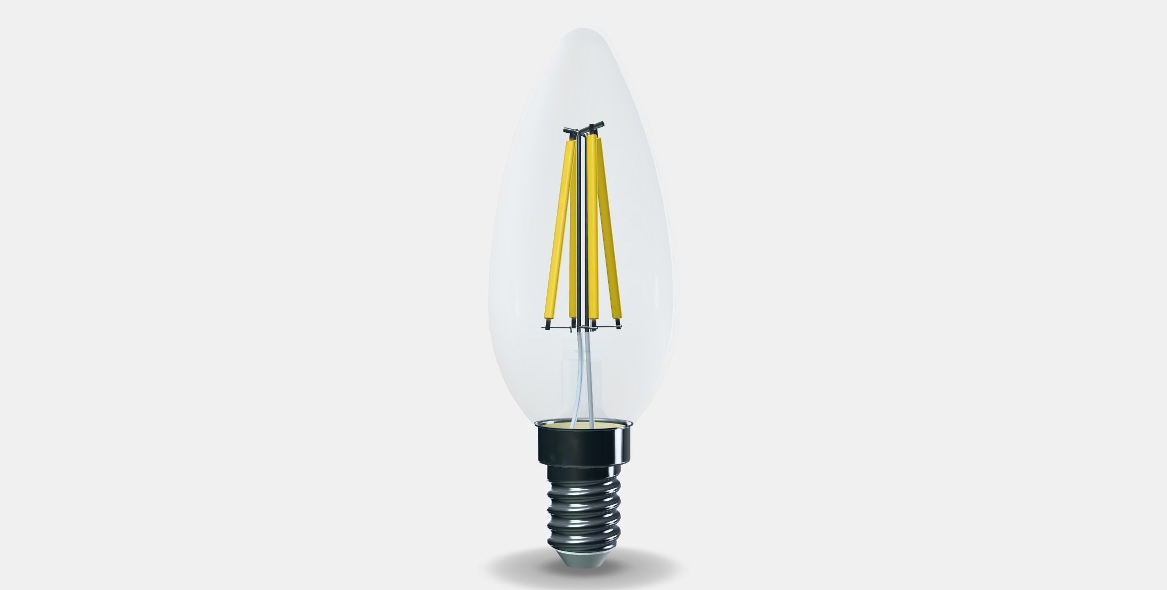 SOLHETTA LED bulb E14 250 lm Low-poly 3D model_11