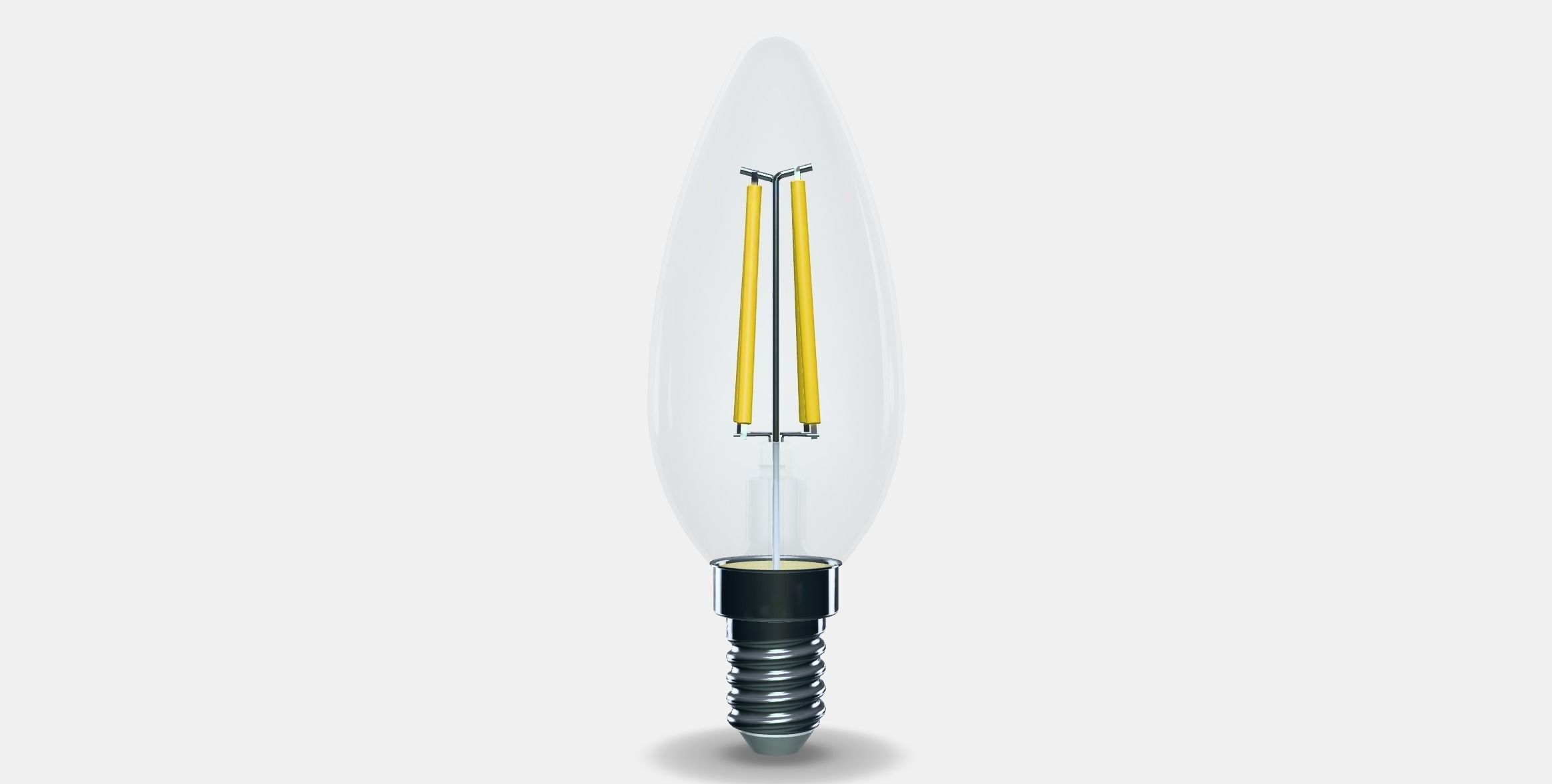 SOLHETTA LED bulb E14 250 lm Low-poly 3D model_12