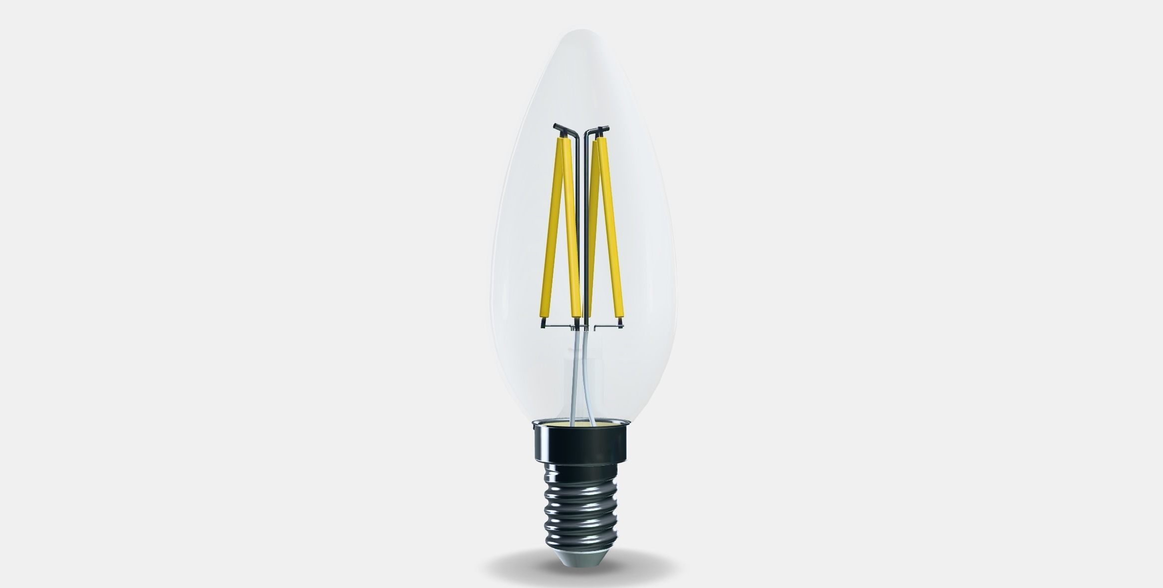 SOLHETTA LED bulb E14 250 lm Low-poly 3D model_6