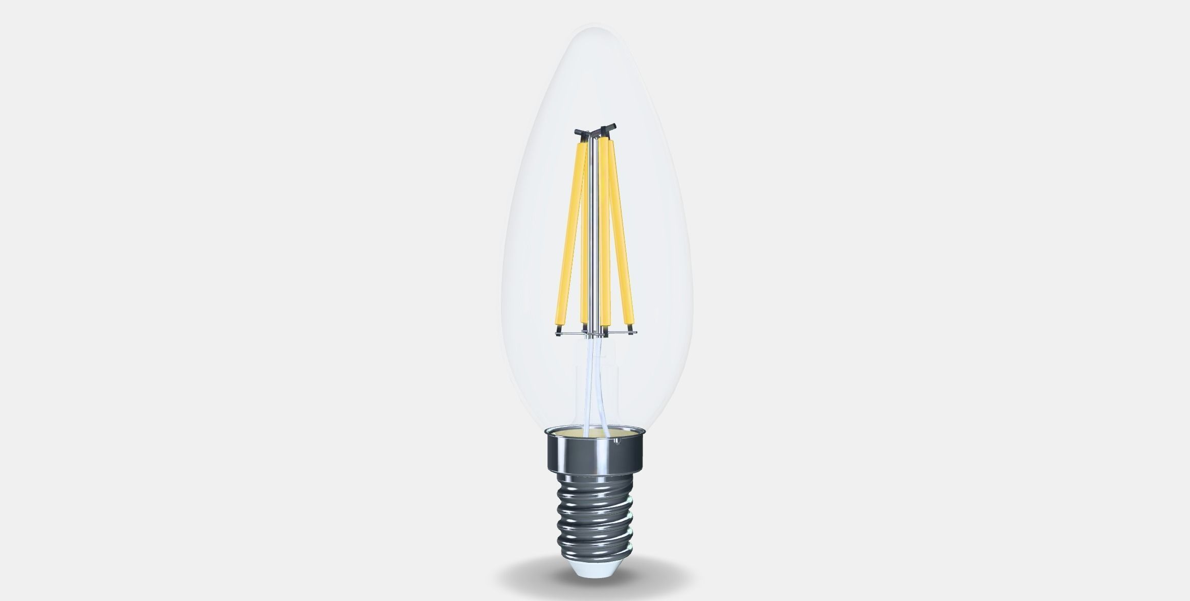 SOLHETTA LED bulb E14 250 lm Low-poly 3D model_3