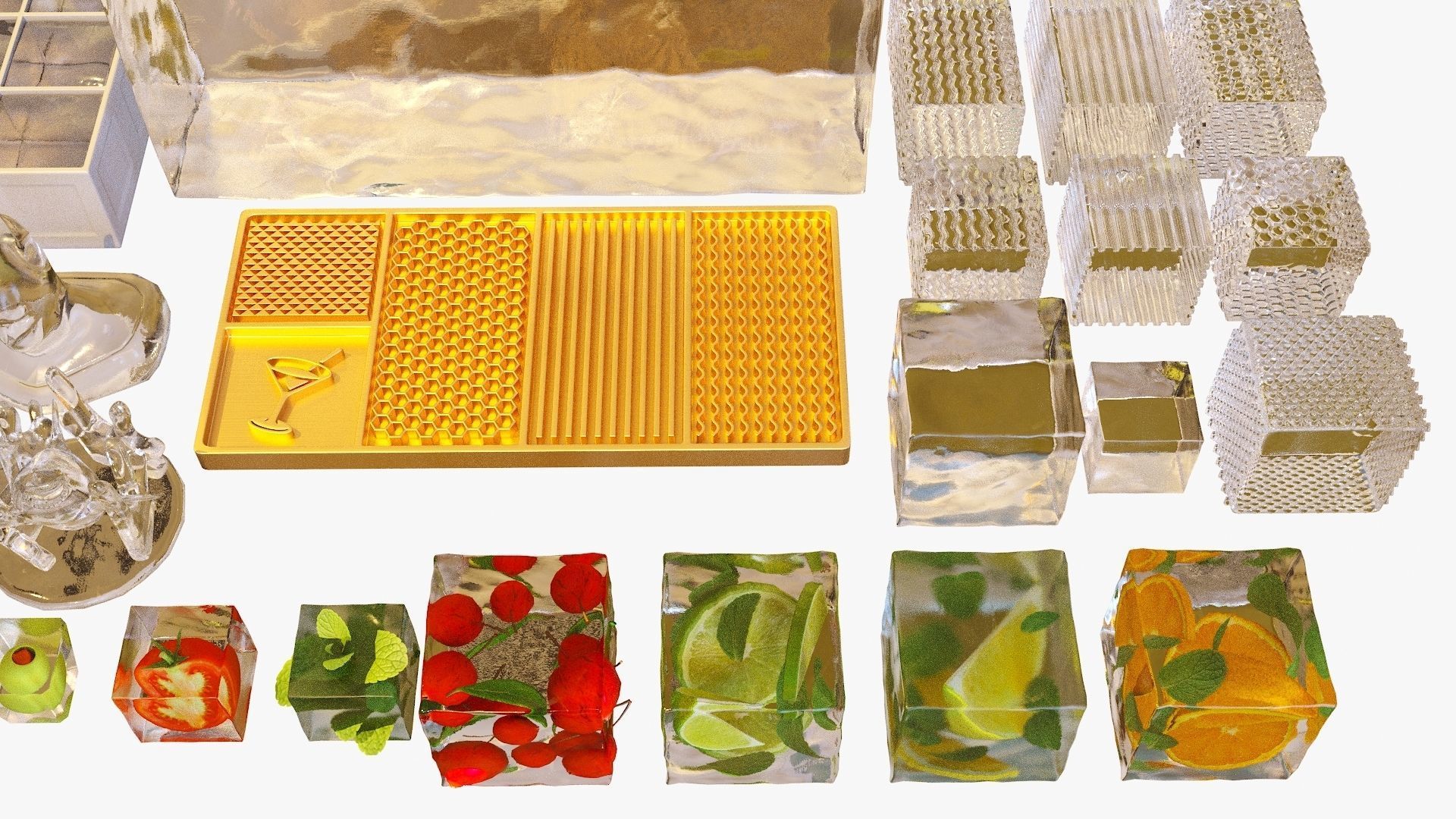 Bartender Tools Set 200 Ice 3D model_6