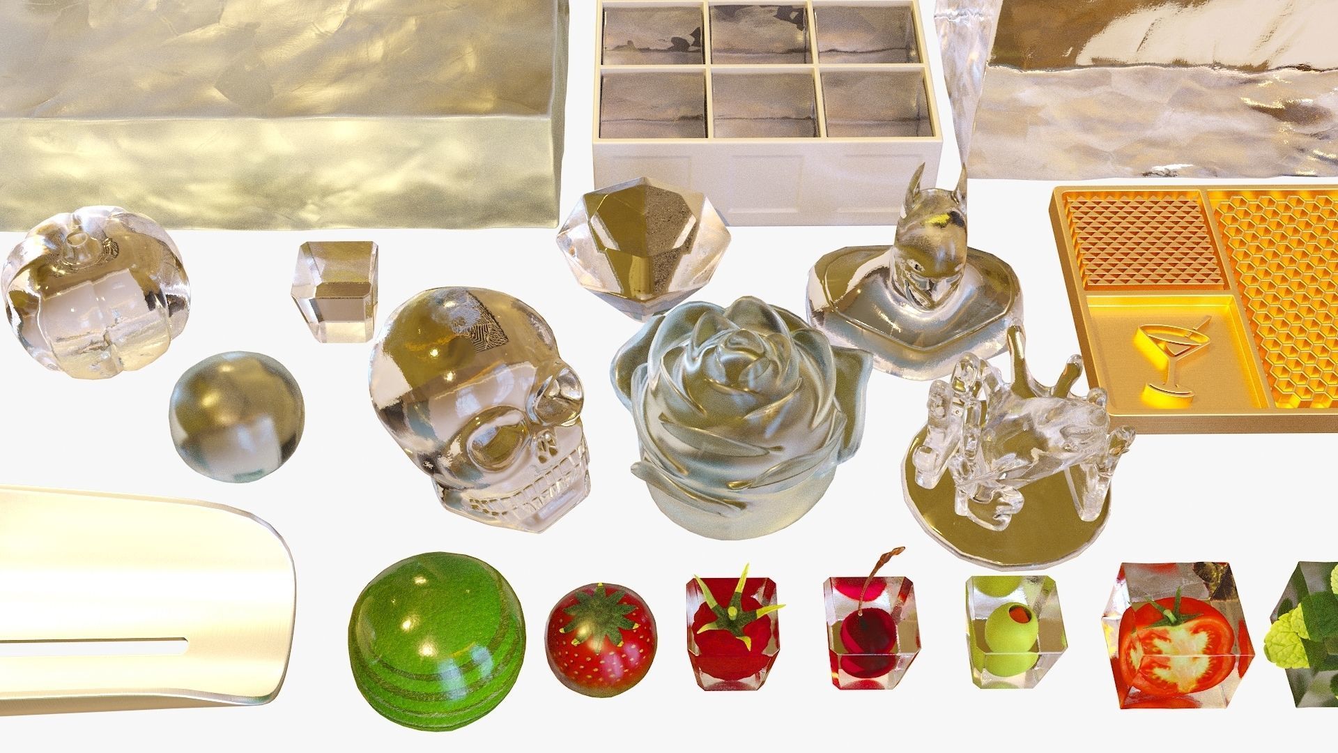 Bartender Tools Set 200 Ice 3D model_5