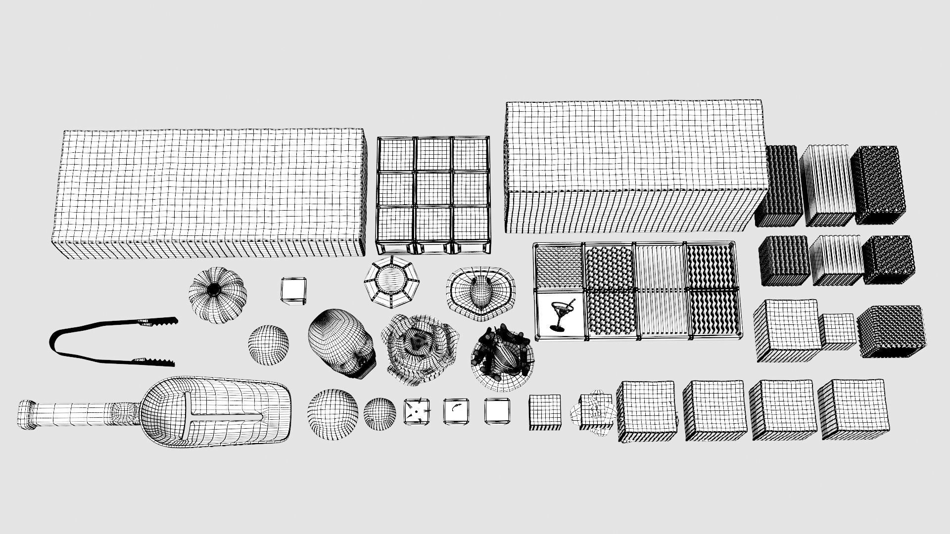 Bartender Tools Set 200 Ice 3D model_3