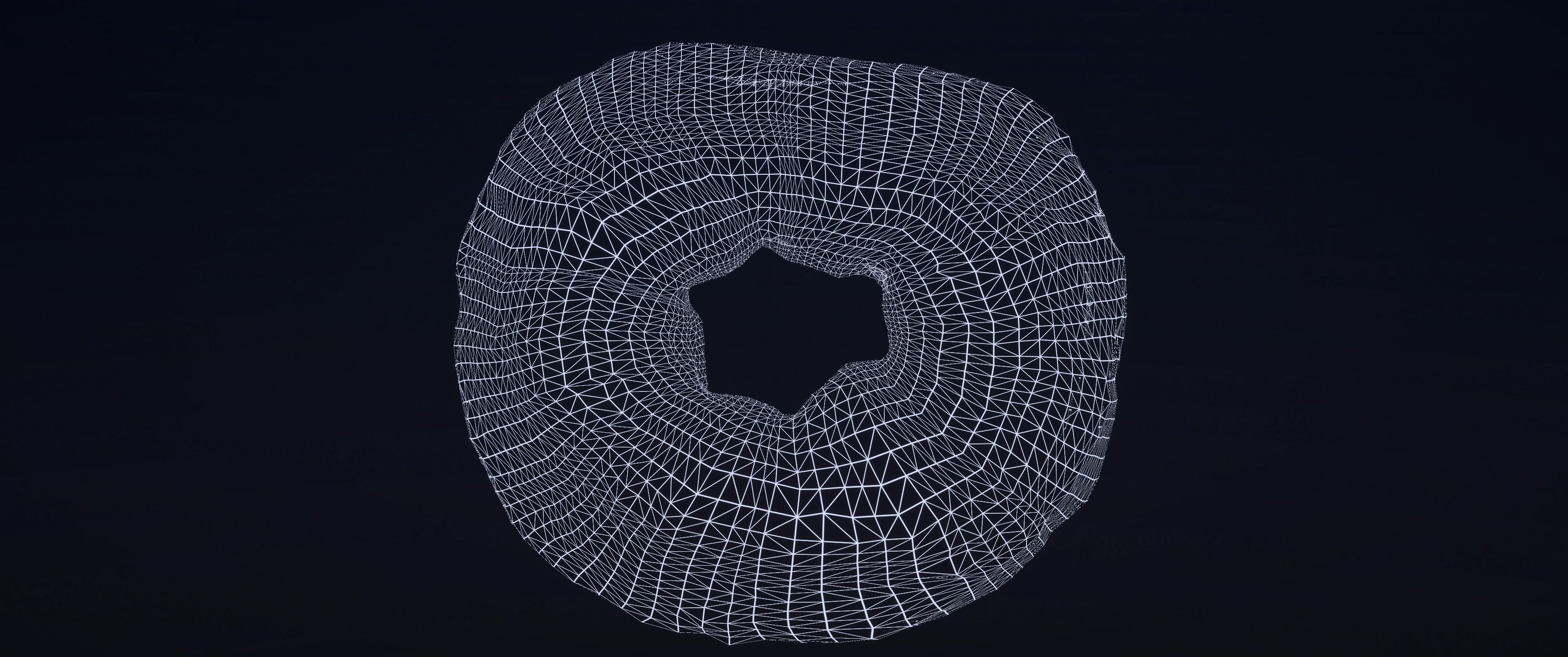 8k Lemon Glazed Doughnut - 5 Levels of Detail Low-poly 3D model_11