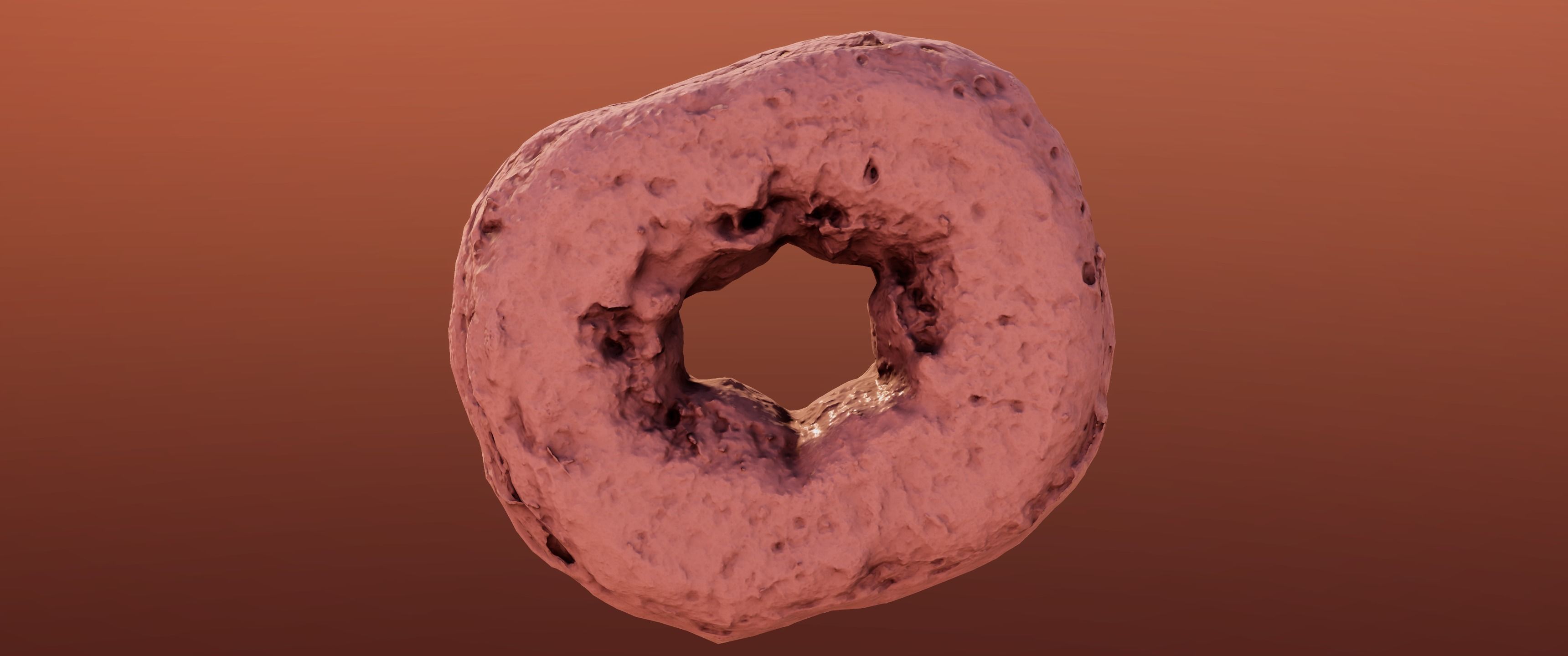 8k Lemon Glazed Doughnut - 5 Levels of Detail Low-poly 3D model_10